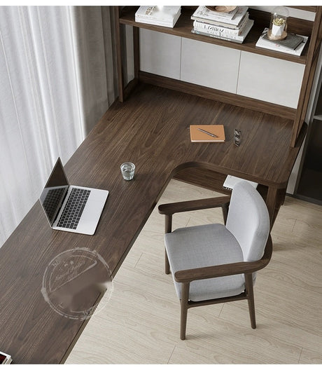 SUNX Solid Wood Corner Computer Desk Combo from SUNX