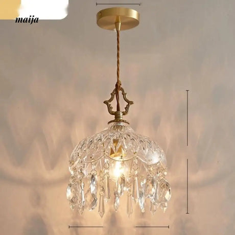 NANCY French Crystal Corridor Chandelier All-Copper Design from NANCY
