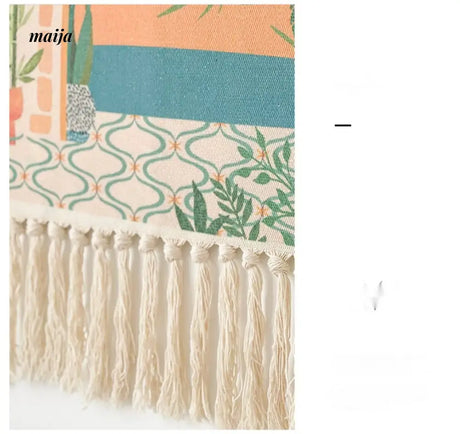 MAN YUE HOME Woven Tapestry for Bedroom Canvas Cotton Linen from MAN YUE HOME