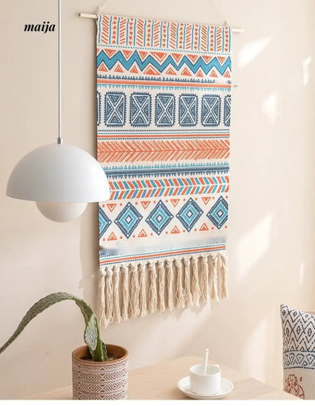 MAN YUE HOME Retro Woven Tapestry for Bedroom Canvas Decor from MAN YUE HOME