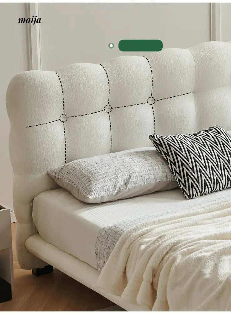 SONMO Cream Modern Cotton Bed French Style from SONMO