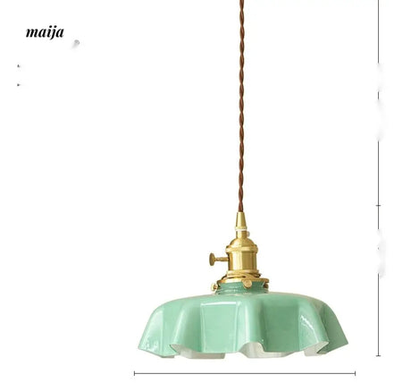 LYNN Cream Brass Retro Ceiling Lamp from Lynn's Lamp