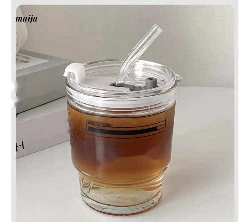 BANKE Summer Portable Glass Latte Coffee Cup from BANKE