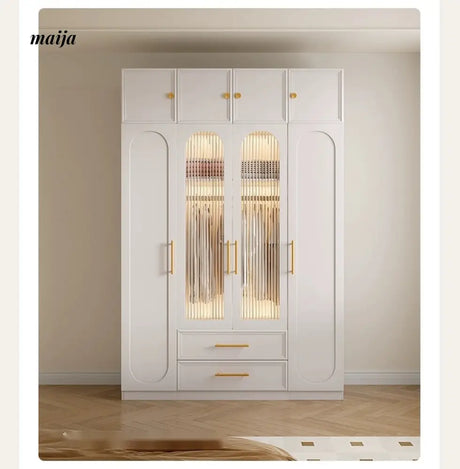 MEIHOUSE French Cream Bedroom Storage Combination Coat Cabinet from MEIHOUSE