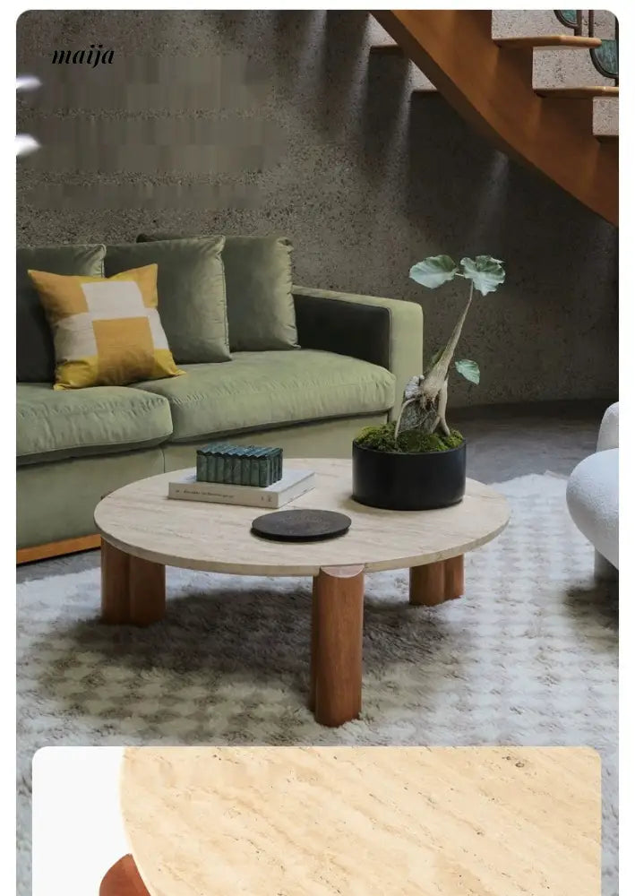 Travertine Coffee Table from Ruan Shanghao