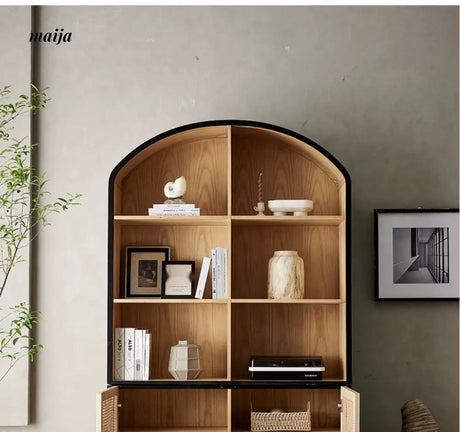 RATTAN CRAFTSMAN Retro Wooden Bookcase from RATTAN CRAFTSMAN