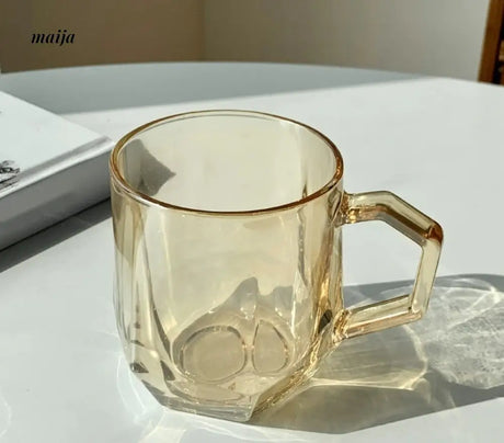 BANKE Diamond Hexagonal Transparent Coffee Glass Cup from BANKE