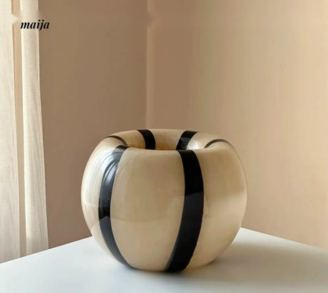 GUIFOU Glazed Line Glass Vase Set from GUIFOU