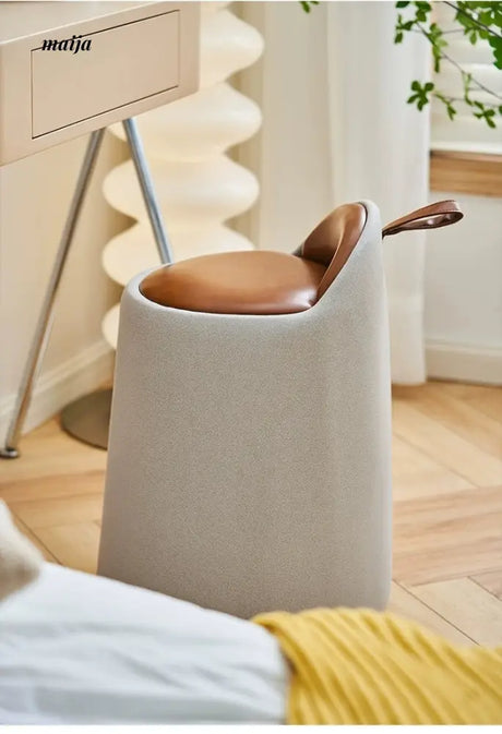 LOWERLEFT Leather Dressing Table Stool from HOBBYTREE