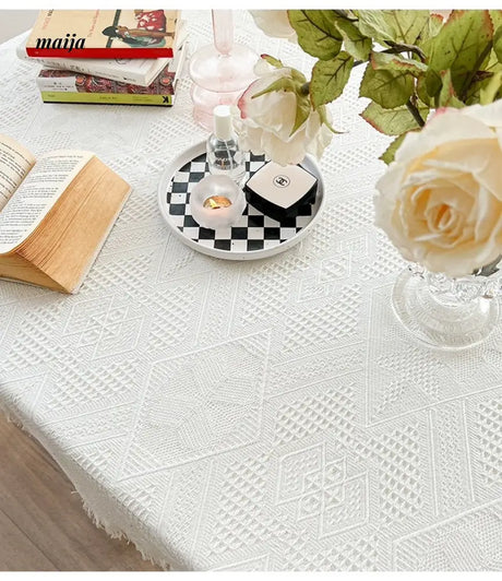 MAN YUE HOME Lace Tablecloth for French INS Style Dining Spaces from MAN YUE HOME