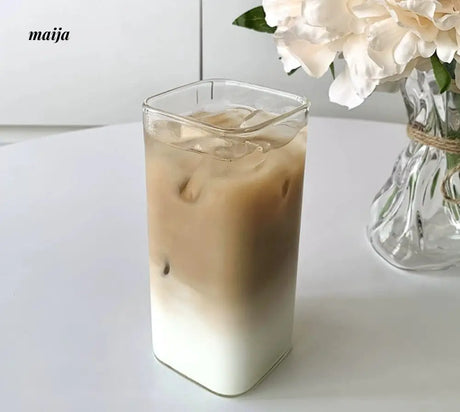 BANKE Rectangular Transparent Glass Cold Drink Cup from BANKE