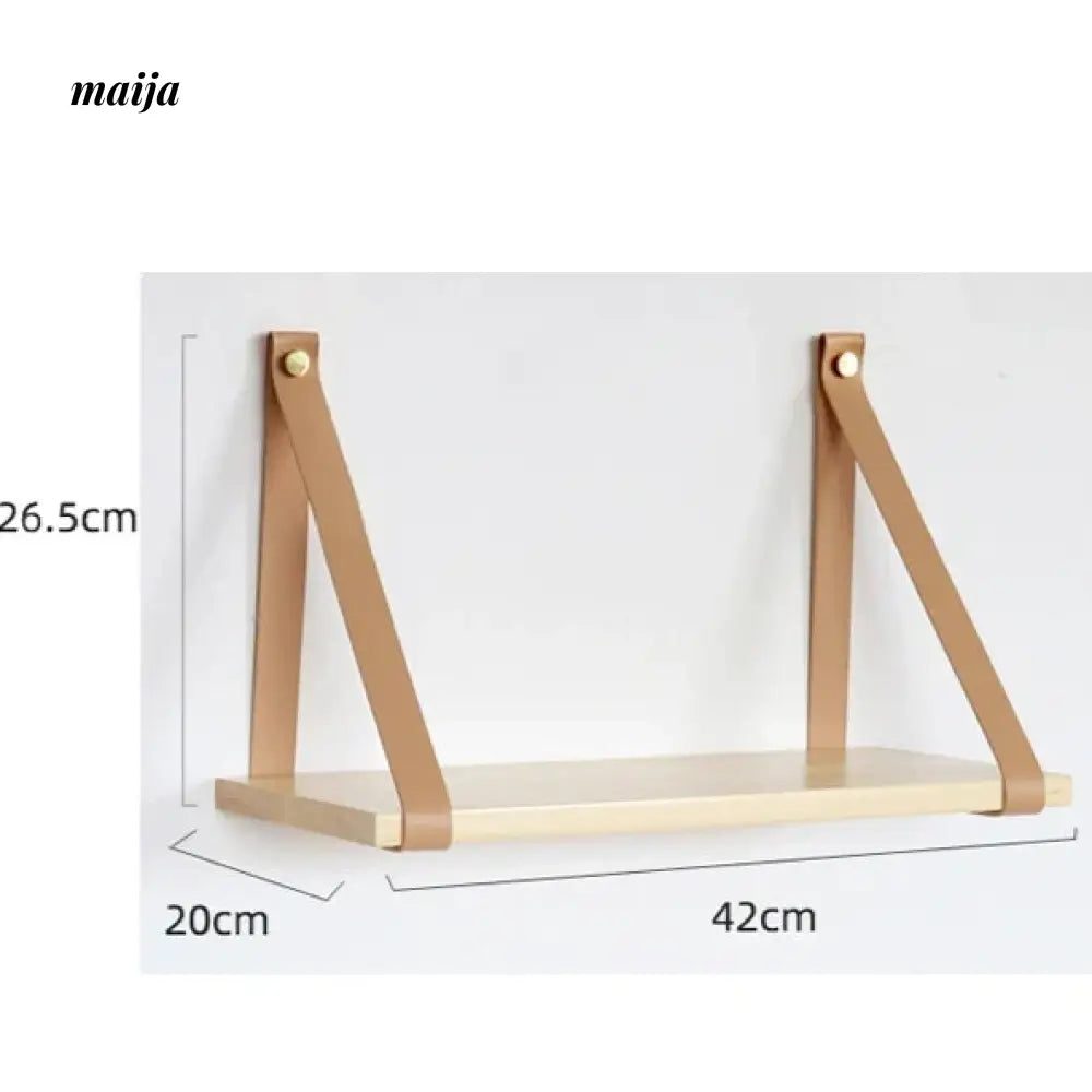 WULIHOME Solid Wood One-Line Shelf Rack with Desktop Storage