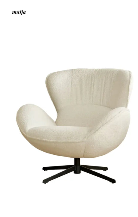 Eggshell Teddy Velvet Chair from maija