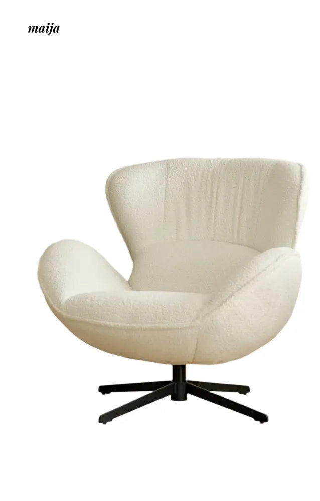 Eggshell Teddy Velvet Chair from maija