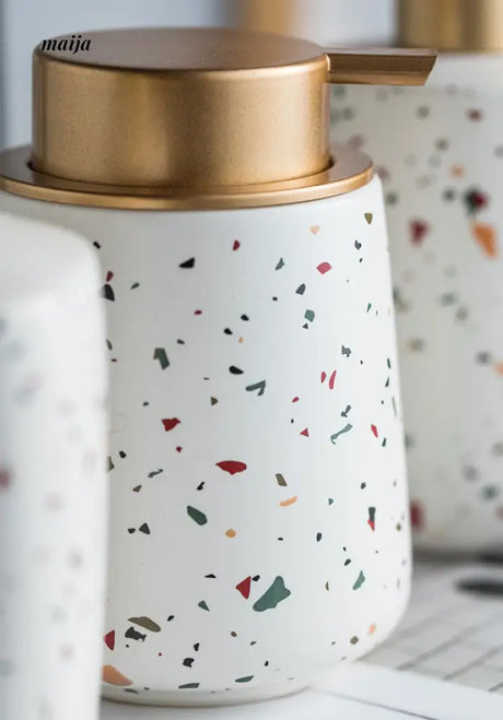 Terrazzo Ceramic Soap Dispenser from maija