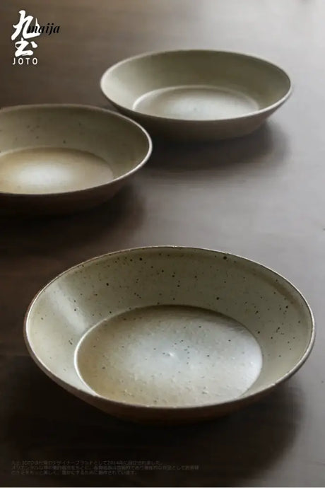 JOTO Japanese Handmade Ceramic Dinner Plate Restaurant Tableware from JOTO