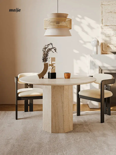 Keelan Travertine Dining Table from maija