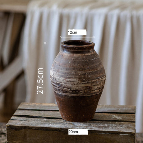 JUHAN Isolde Rustic Floral Arrangement Pottery Vase from JUHAN