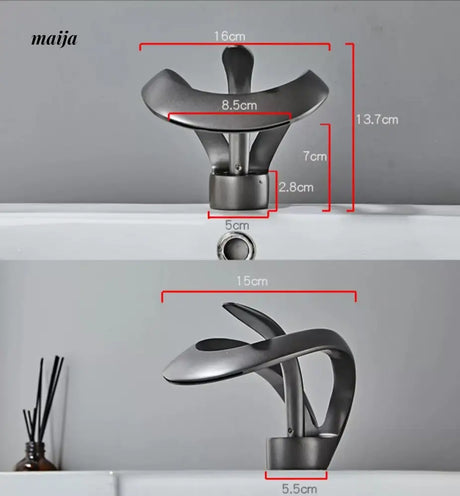 Crown Waterfall Basin Faucet from Kaiyashi