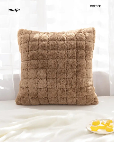 Chessboard Fluffy Square Cushions from Manxiaomian