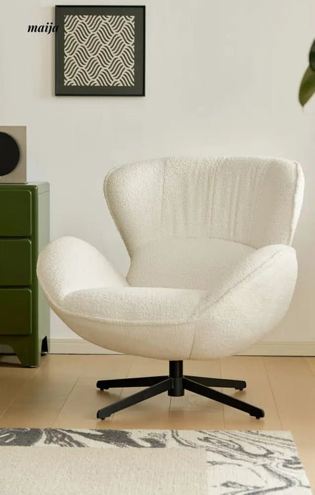 Eggshell Teddy Velvet Chair from maija
