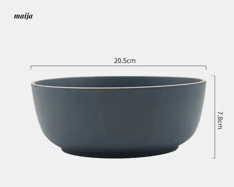 MOSE Blue Line Japanese Soup Bowl from MOSE