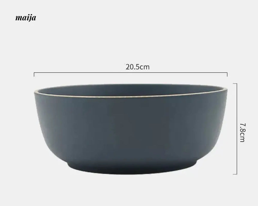MOSE Blue Line Japanese Soup Bowl from MOSE