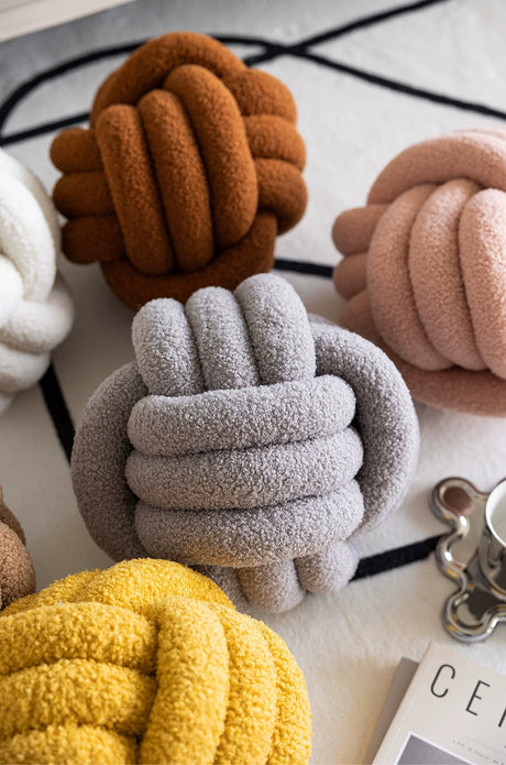 MISTYWOOD Lamb Cashmere Knot Pillow for Sofa from MISTYWOOD
