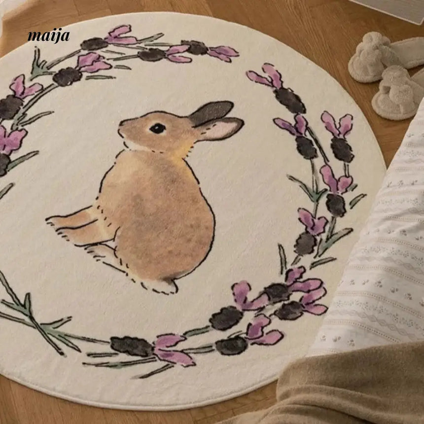 TIPTOE Rabbit Treasure Rug from KENZAKI