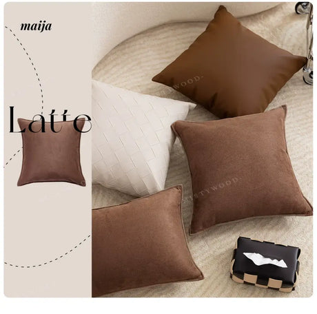 MISTYWOOD Suede Pillow with Solid Color Design from MISTYWOOD
