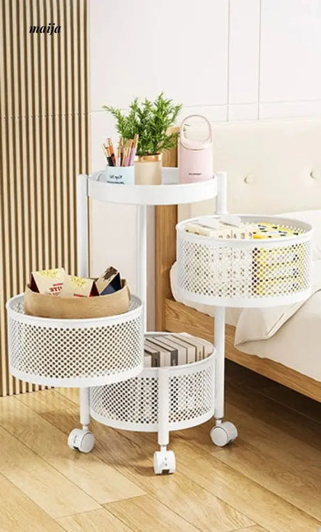 Kitchen Rotating Multifunctional Storage Trolley from maija