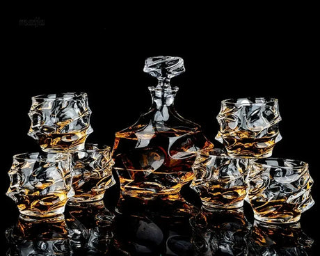 Glacial Whiskey Decanter and Glass Set from KEYHUAN