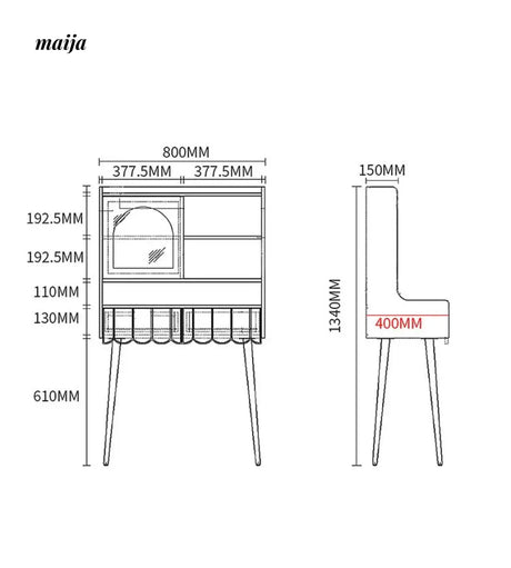 Catalina Dressing Table and Chair from maija