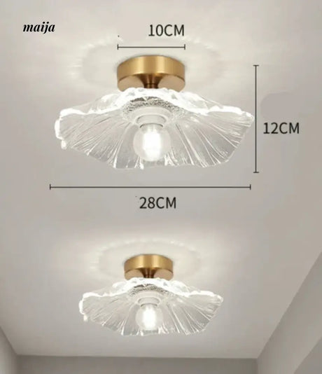 GVG Lotus Leaf Crystal Ceiling Light from Kaiyashi