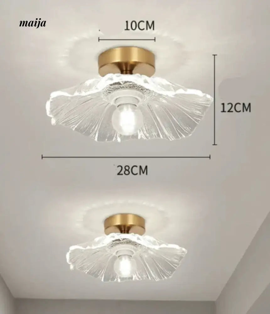 GVG Lotus Leaf Crystal Ceiling Light from Kaiyashi