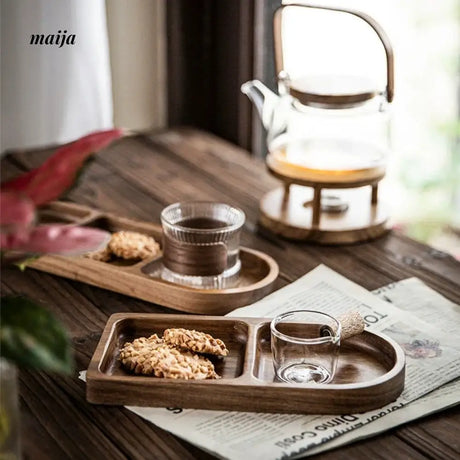 Wooden Serving Plate with Grid from KIMACHI