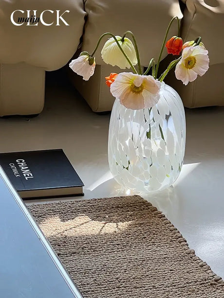 CLICK Big Belly Glass Vase for Hydroponic Flowers from CLICK