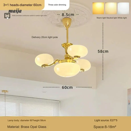 NANCY Art Deco Chandelier French Retro Style from NANCY