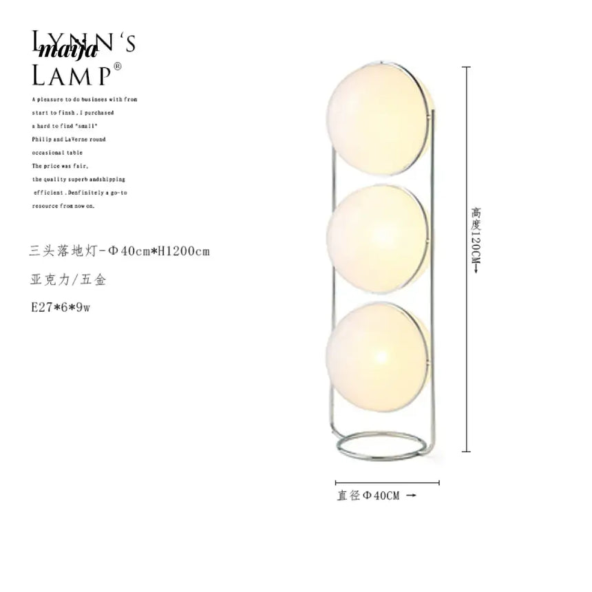 LYNN Nordic Ball Floor Lantern from Lynn's Lamp