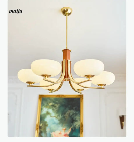 NANCY Solid Wood All-Copper Cream Wind Bedroom Lamp from NANCY