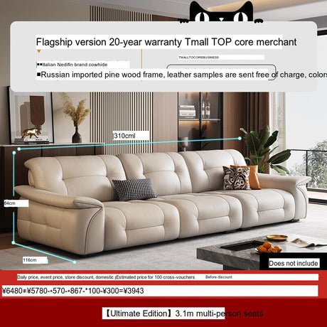 DIPU Nikolaj Cream Cowhide Sofa from DIPU