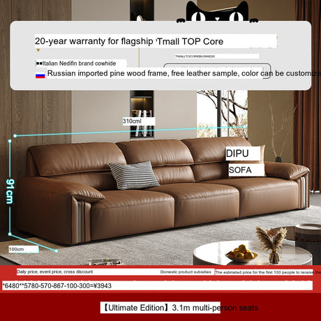 DIPU Kody Modern Retro Leather Sofa from DIPU