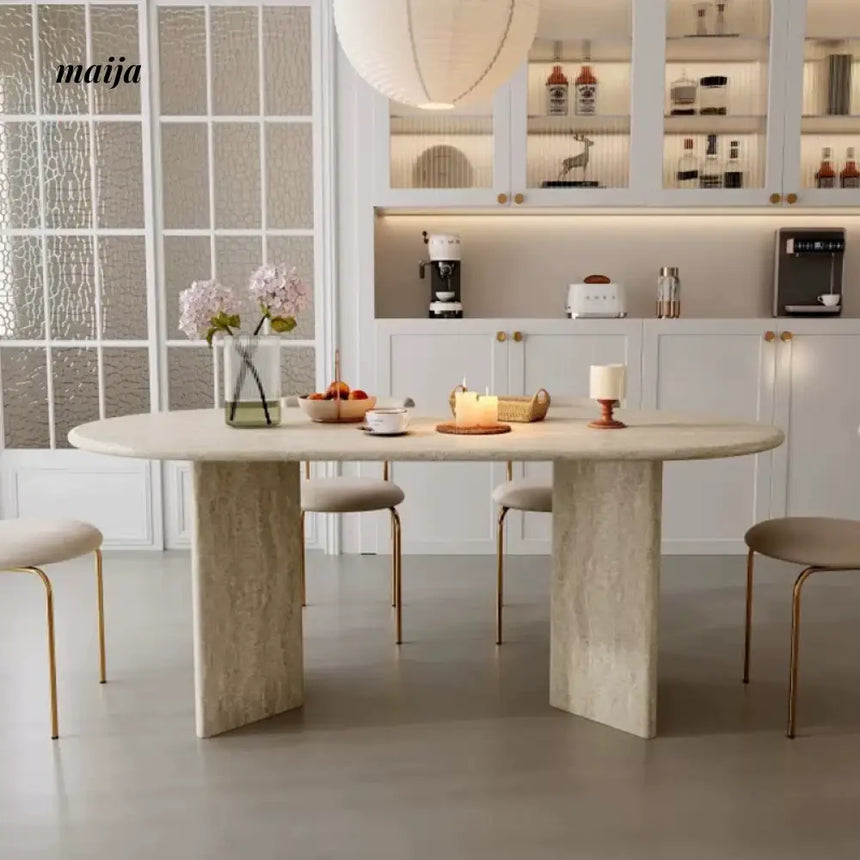 Harmonie Travertine Dining Table from maija