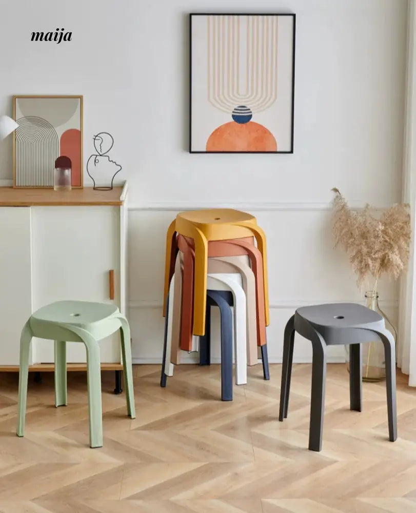 (Set of 2) Kramer Plastic Dining Stool