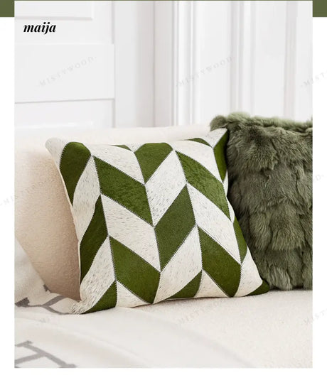 MISTYWOOD Green Pillow for Bedside or Sofa from MISTYWOOD