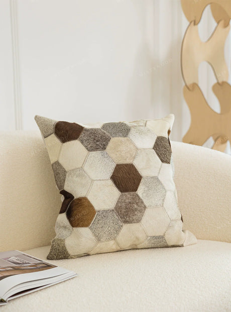 MISTYWOOD Hexagonal Cow Silk Makeup Stool from MISTYWOOD