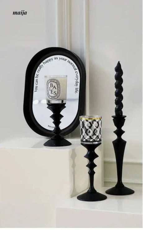 COLOURHUNTER Genuine Black Retro Candle Holder from COLOURHUNTER