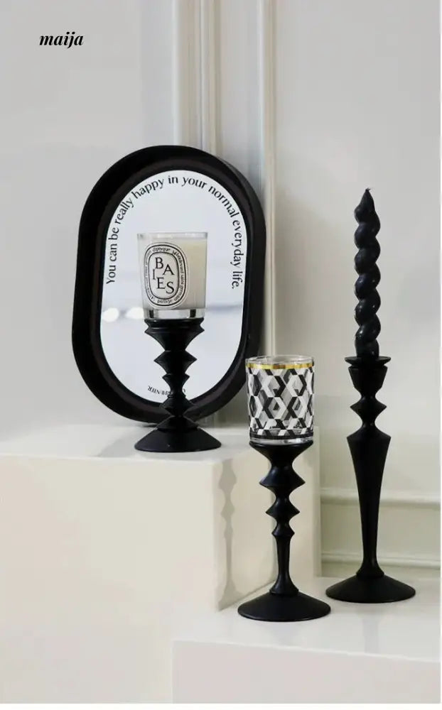 COLOURHUNTER Genuine Black Retro Candle Holder from COLOURHUNTER