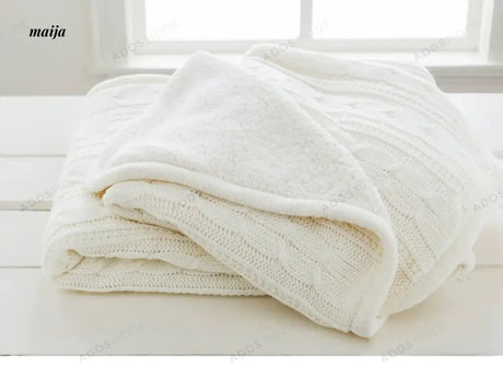 Cable Knit Double Layer Blanket from maija