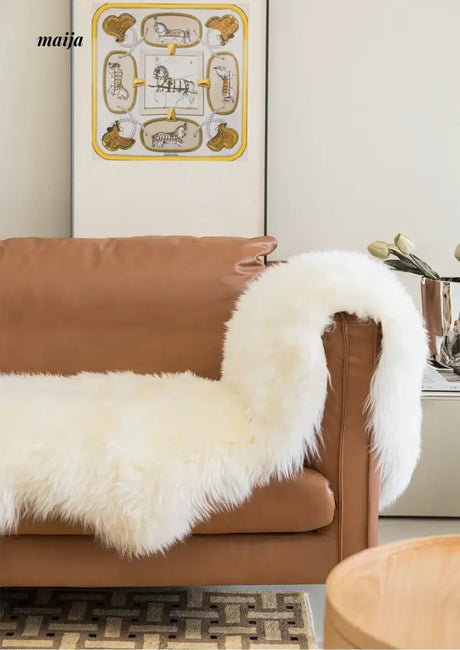 MISTYWOOD Modern White Plush Seat Pillow from MISTYWOOD